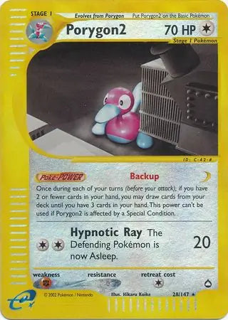 Porygon2 028/147 (Aquapolis)  - Reverse Holofoil | Good Games Adelaide SA