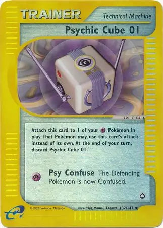 Psychic Cube 01 132/147 (Aquapolis)  - Reverse Holofoil | Good Games Adelaide SA