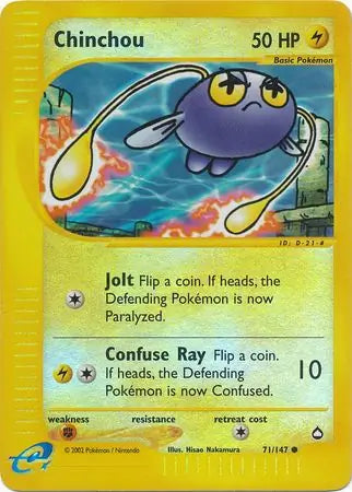 Chinchou  071/147 (Aquapolis)  - Reverse Holofoil | Good Games Adelaide SA