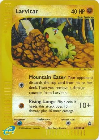 Larvitar 089/147 (Aquapolis)  - Reverse Holofoil | Good Games Adelaide SA