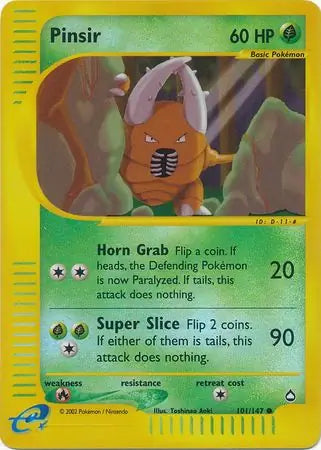 Pinsir 101/147 (Aquapolis)  - Reverse Holofoil | Good Games Adelaide SA