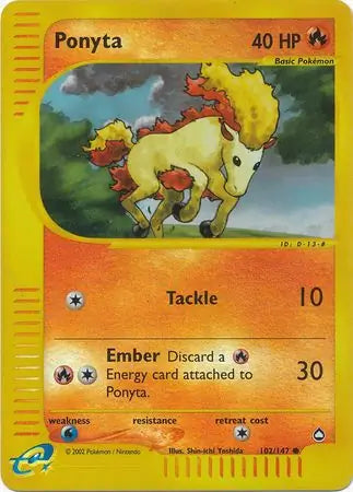 Ponyta 102/147 (Aquapolis)  - Reverse Holofoil | Good Games Adelaide SA