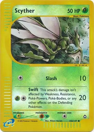 Scyther  106/147 (Aquapolis)  - Reverse Holofoil | Good Games Adelaide SA