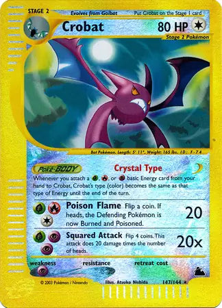 Crobat  147/144 (Skyridge)  - Reverse Holofoil | Good Games Adelaide SA