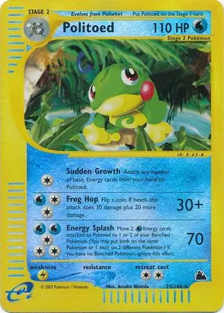 Politoed  025/144 (Skyridge)  - Reverse Holofoil | Good Games Adelaide SA