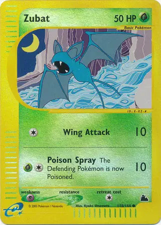 Zubat  118/144 (Skyridge)  - Reverse Holofoil | Good Games Adelaide SA