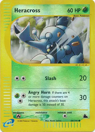Heracross 064/144 (Skyridge)  - Reverse Holofoil | Good Games Adelaide SA