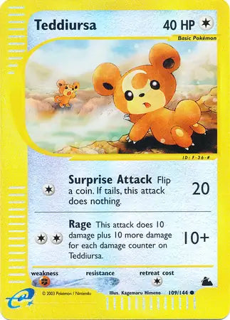 Teddiursa 109/144 (Skyridge)  - Reverse Holofoil | Good Games Adelaide SA