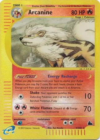 Arcanine  003/144 (Skyridge)  - Reverse Holofoil | Good Games Adelaide SA