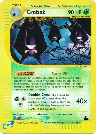 Crobat  006/144 (Skyridge)  - Reverse Holofoil | Good Games Adelaide SA