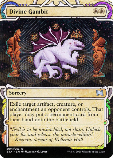 Divine Gambit  4 (Strixhaven: Mystical Archives)  - Etched Foil | Good Games Adelaide SA