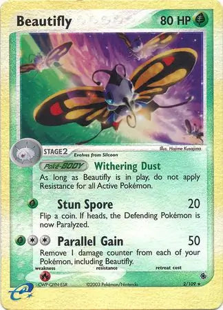 Beautifly 2/109 (Ruby and Sapphire)  - Reverse Holofoil | Good Games Adelaide SA