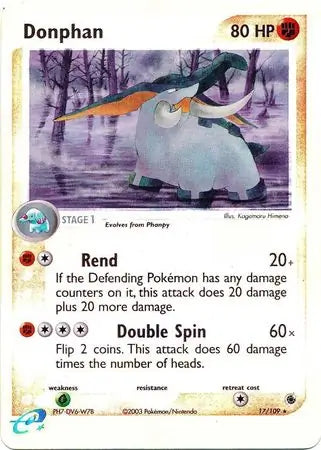 Donphan 17/109 (Ruby and Sapphire)  - Reverse Holofoil | Good Games Adelaide SA