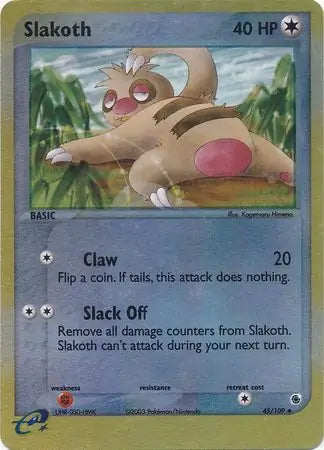 Slakoth 45/109 (Ruby and Sapphire)  - Reverse Holofoil | Good Games Adelaide SA