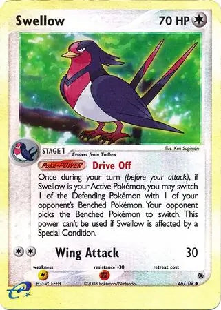 Swellow 46/109 (Ruby and Sapphire)  - Reverse Holofoil | Good Games Adelaide SA