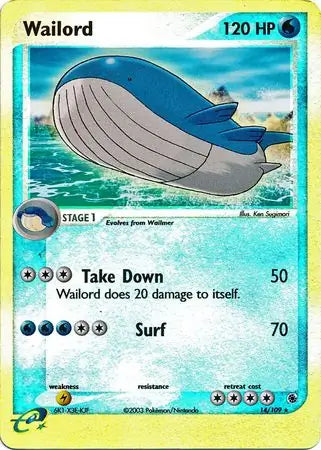 Wailord 14/109 (Ruby and Sapphire)  - Reverse Holofoil | Good Games Adelaide SA