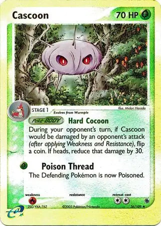 Cascoon 26/109 (Ruby and Sapphire)  - Reverse Holofoil | Good Games Adelaide SA