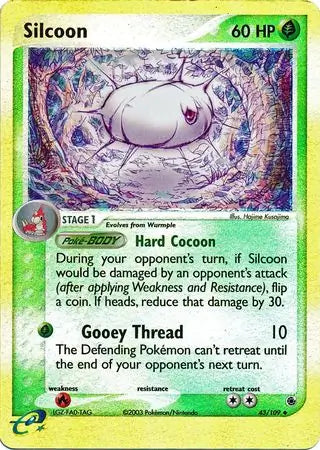 Silcoon 43/109 (Ruby and Sapphire)  - Reverse Holofoil | Good Games Adelaide SA