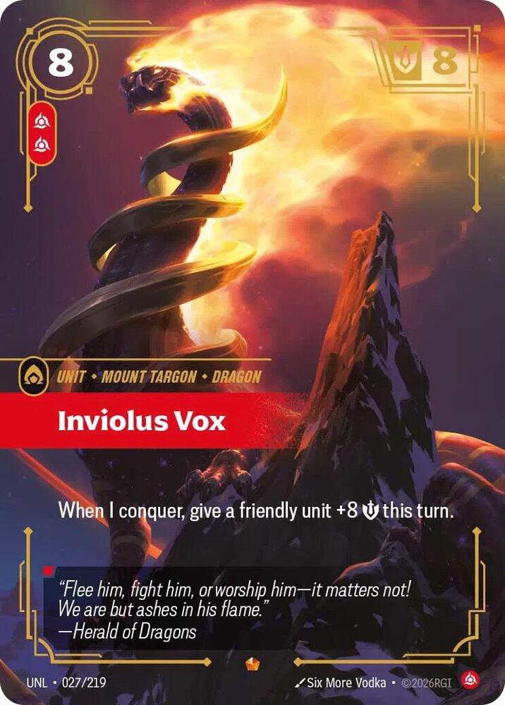 Inviolus Vox 027/219 (Unleashed)  - Foil | Good Games Adelaide SA