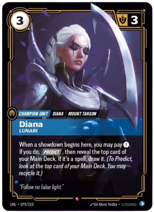 Diana - Lunari 079/219 (Unleashed)  - Foil | Good Games Adelaide SA
