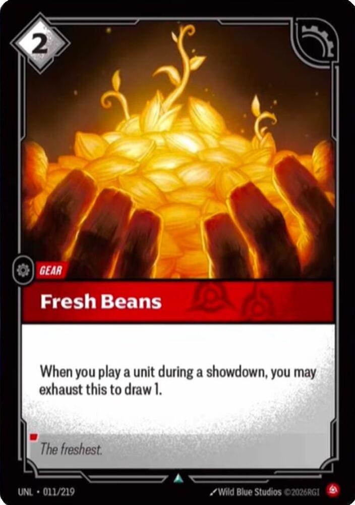 Fresh Beans 011/219 (Unleashed)  | Good Games Adelaide SA