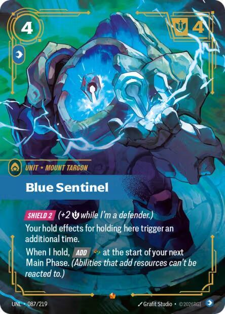 Blue Sentinel 087/219 (Unleashed)  - Foil | Good Games Adelaide SA