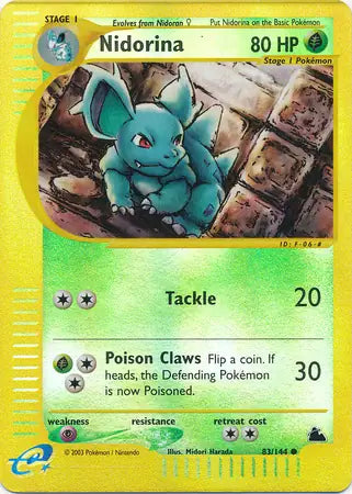 Nidorina 083/144 (Skyridge)  - Reverse Holofoil | Good Games Adelaide SA