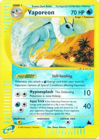 Vaporeon 033/144 (Skyridge)  - Reverse Holofoil | Good Games Adelaide SA