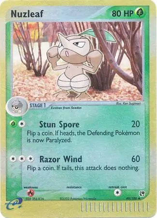 Nuzleaf 49/100 (Sandstorm)  - Reverse Holofoil | Good Games Adelaide SA