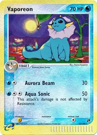 Vaporeon 25/100 (Sandstorm)  - Reverse Holofoil | Good Games Adelaide SA