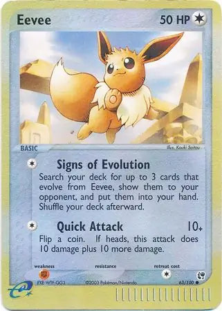 Eevee 63/100 (Sandstorm)  - Reverse Holofoil | Good Games Adelaide SA