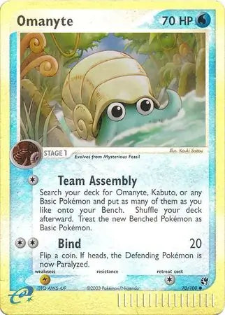 Omanyte 70/100 (Sandstorm)  - Reverse Holofoil | Good Games Adelaide SA