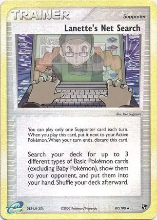 Lanette's Net Search 87/100 (Sandstorm)  - Reverse Holofoil | Good Games Adelaide SA