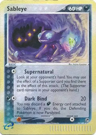 Sableye 10/100 (Sandstorm)  - Reverse Holofoil | Good Games Adelaide SA