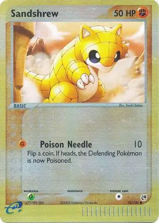 Sandshrew 75/100 (Sandstorm)  - Reverse Holofoil | Good Games Adelaide SA