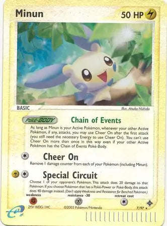 Minun 7/97 (Dragon)  - Reverse Holofoil | Good Games Adelaide SA