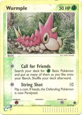 Wurmple 81/97 (Dragon)  - Reverse Holofoil | Good Games Adelaide SA