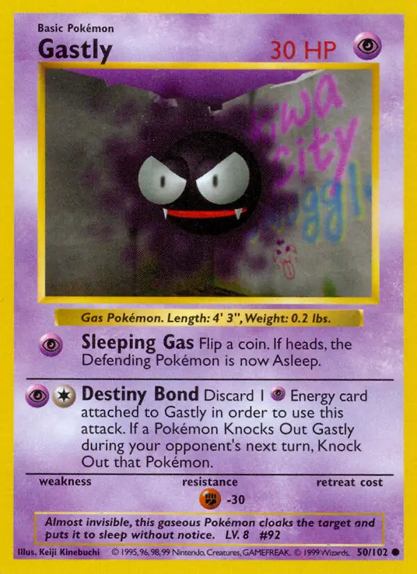 Gastly 050/102 (Base Set (Shadowless))  - Unlimited | Good Games Adelaide SA