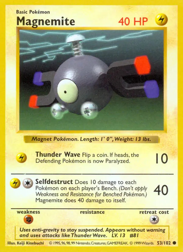 Magnemite 053/102 (Base Set (Shadowless))  - Unlimited | Good Games Adelaide SA