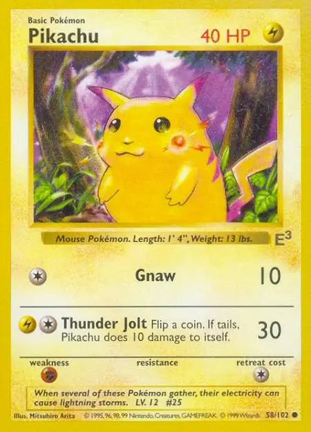 Pikachu Red Cheeks 058/102 (Base Set (Shadowless))  - Unlimited | Good Games Adelaide SA