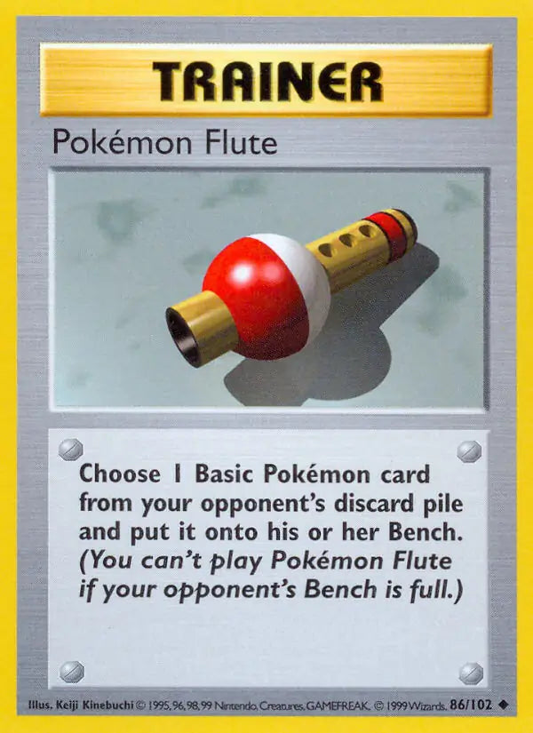 Pokemon Flute 086/102 (Base Set (Shadowless))  - Unlimited | Good Games Adelaide SA
