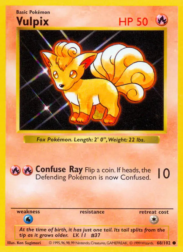 Vulpix 068/102 (Base Set (Shadowless))  - Unlimited | Good Games Adelaide SA