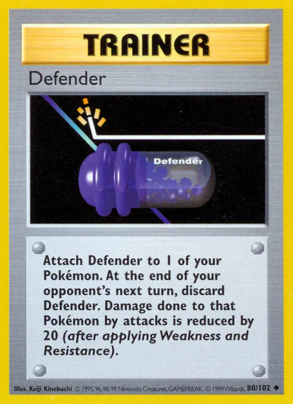 Defender 080/102 (Base Set (Shadowless))  - Unlimited | Good Games Adelaide SA