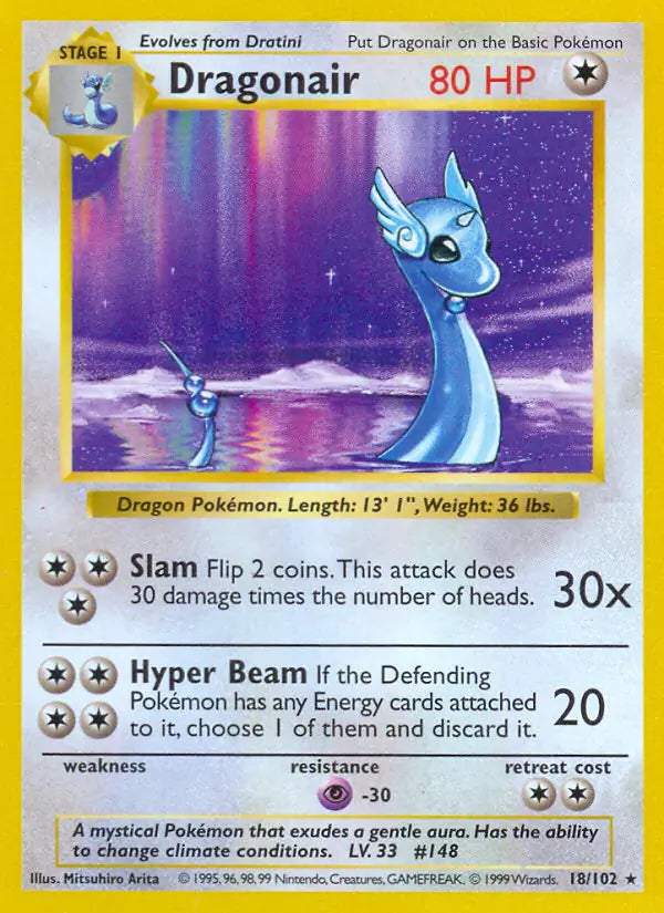 Dragonair 018/102 (Base Set (Shadowless))  - Unlimited | Good Games Adelaide SA