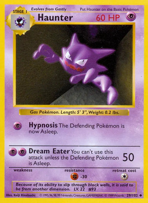 Haunter 029/102 (Base Set (Shadowless))  - Unlimited | Good Games Adelaide SA