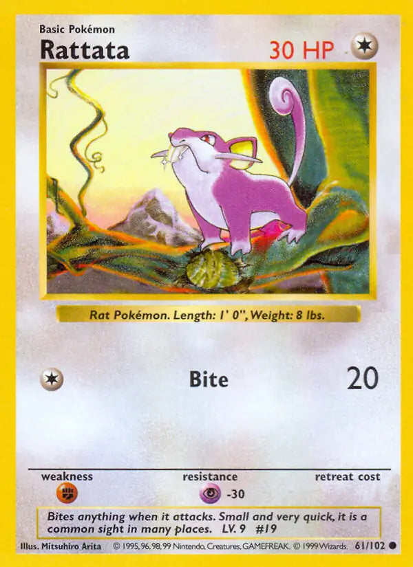 Rattata 061/102 (Base Set (Shadowless))  - Unlimited | Good Games Adelaide SA