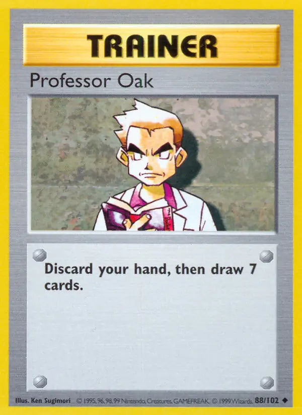 Professor Oak 088/102 (Base Set (Shadowless))  - Unlimited | Good Games Adelaide SA