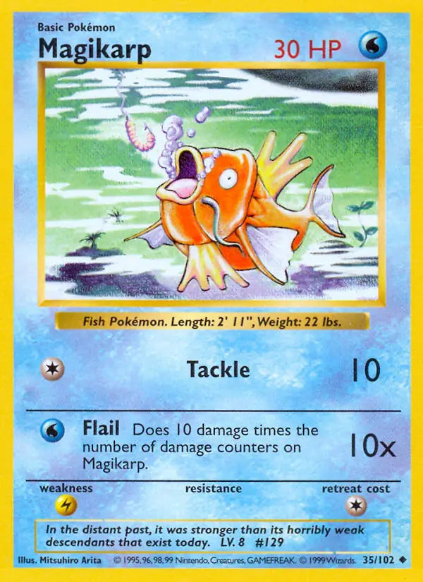 Magikarp 035/102 (Base Set (Shadowless))  - Unlimited | Good Games Adelaide SA