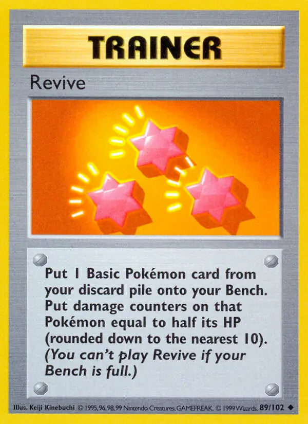Revive 089/102 (Base Set (Shadowless))  - Unlimited | Good Games Adelaide SA