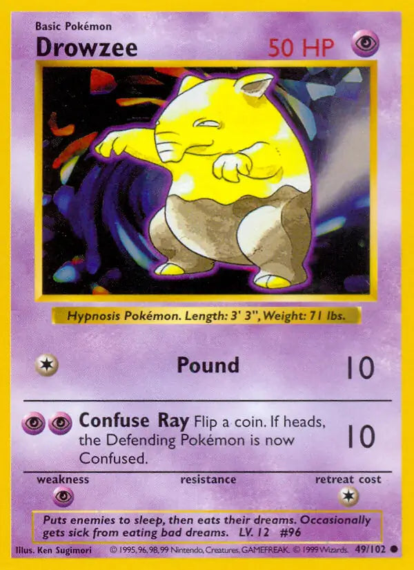 Drowzee 049/102 (Base Set (Shadowless))  - Unlimited | Good Games Adelaide SA